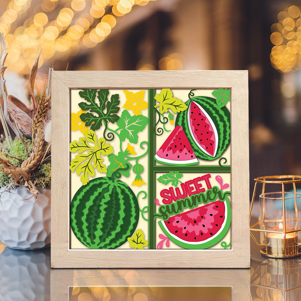 Watermelon – 3D Shadow Box SVG File for Cricut & Silhouette