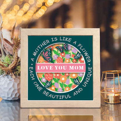 Love You Mom 3 – 3D Shadow Box SVG File for Cricut & Silhouette