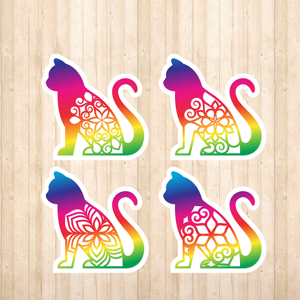 Cat Spectrum Stickers – 3D Lightbox SVG File for Cricut & Silhouette