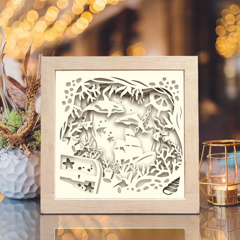 Seabed 2 – 3D Shadow Box SVG File for Cricut & Silhouette