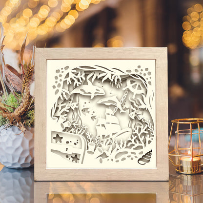 Seabed 2 – 3D Shadow Box SVG File for Cricut & Silhouette