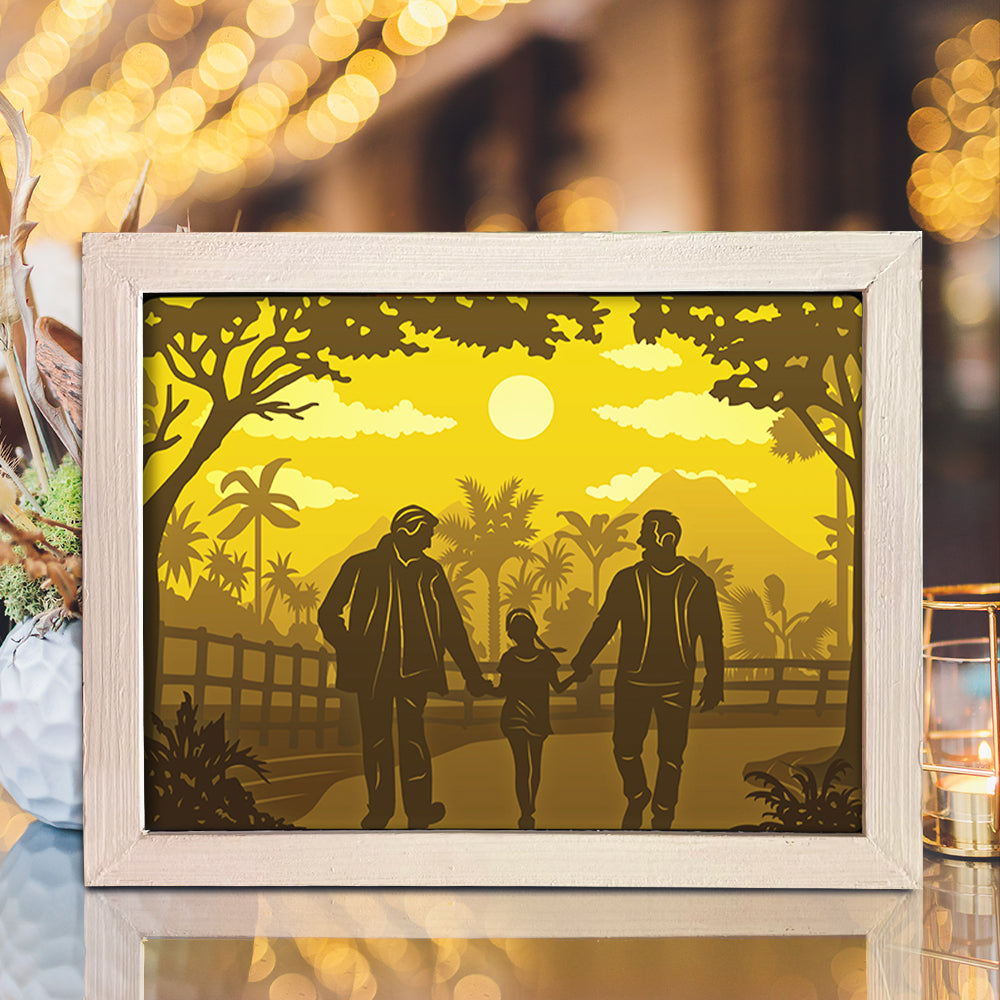 Happy Father's Day 3 - 3D Father Papercut Lightbox File - Cricut File - VEKTOR KRAFT