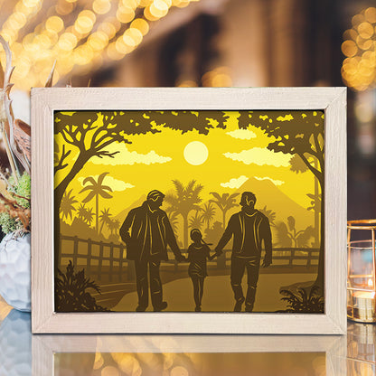 Happy Father's Day 3 - 3D Father Papercut Lightbox File - Cricut File - VEKTOR KRAFT