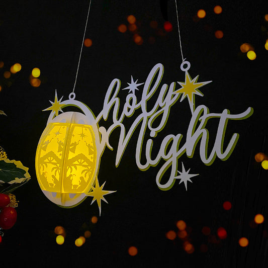 OH HOLY NIGHT - 3D Christmas Lantern File - Cricut File  - VEKTOR KRAFT