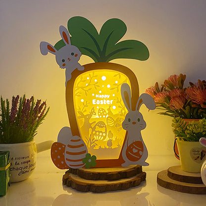 Rabbit Holding Egg – 3D Carrot box 2 File - Cricut File - VEKTOR KRAFT