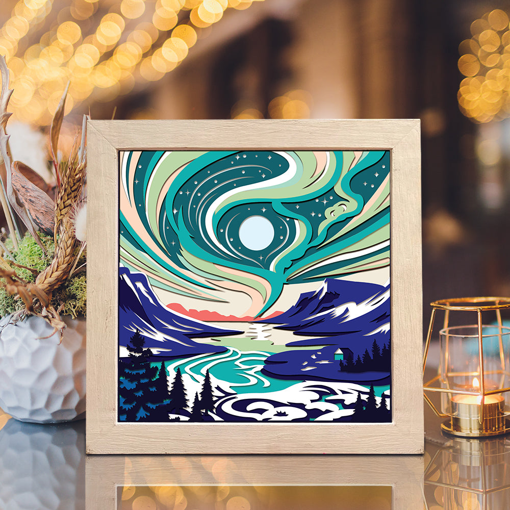Aurora Borealis 5 – 3D Shadow Box SVG File for Cricut & Silhouette