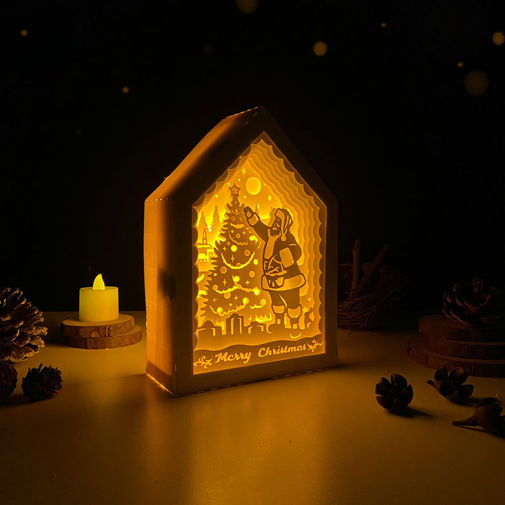 Merry Christmas 3 – 3D Box SVG File for Cricut & Silhouette