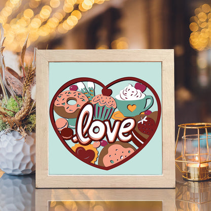 Cake Love – 3D Shadow Box SVG File for Cricut & Silhouette