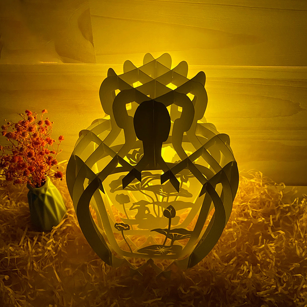 Lotus – 3D Pop-Up Card SVG File for Cricut & Silhouette