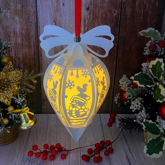 Christmas Snowman - 3D Droplet 2 Lantern File - Cricut File - VEKTOR KRAFT