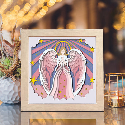 Angel 5 – 3D Shadow Box SVG File for Cricut & Silhouette