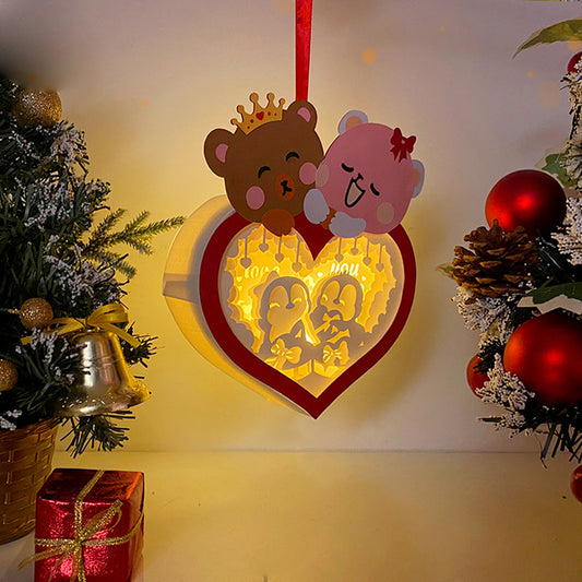 Penguin – 3D Heart Bear Lantern File - Cricut File - VEKTOR KRAFT