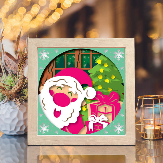 Santa Claus 15 – 3D Christmas Paper Cut Shadow Box File - Cricut File - (8x8 inches) - VEKTOR KRAFT