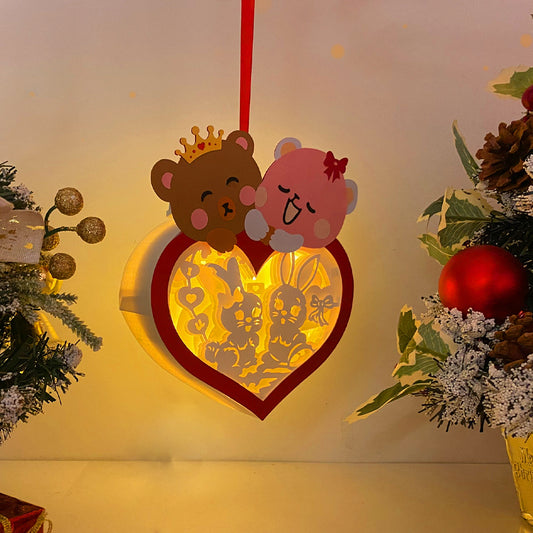 Rabbit – 3D Heart Bear Lantern File - Cricut File - VEKTOR KRAFT
