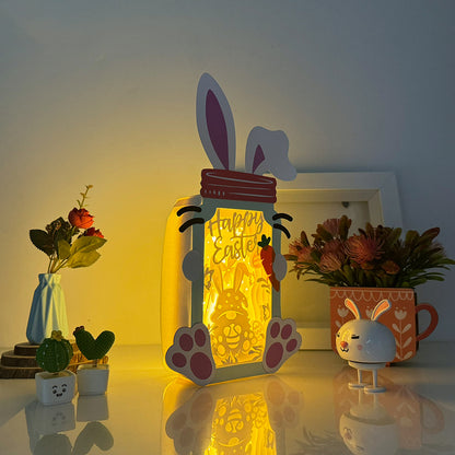 Gnome Easter – 3D Bunny Mason Jar Box File - Cricut File - VEKTOR KRAFT