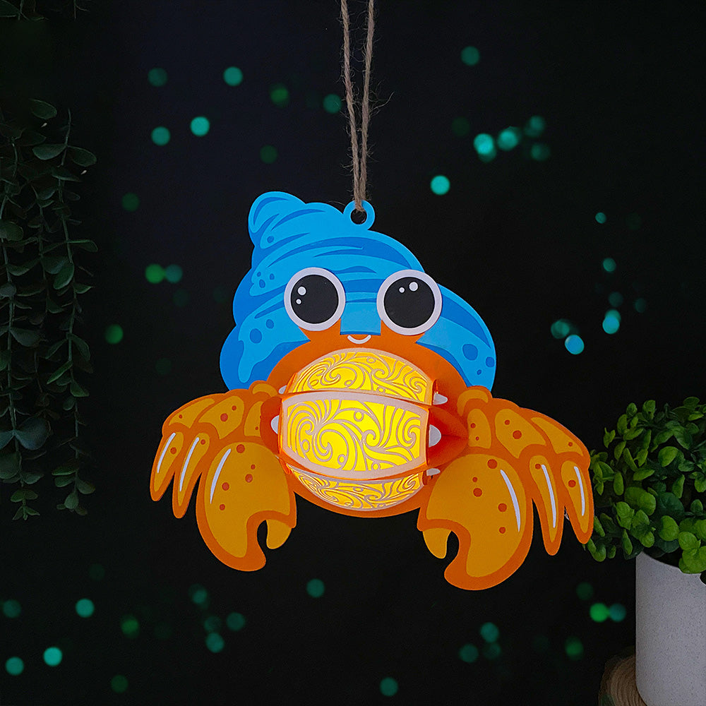 Hermit Crab - 3D Animal Paper Cut Lantern File  - Cricut File  - VEKTOR KRAFT
