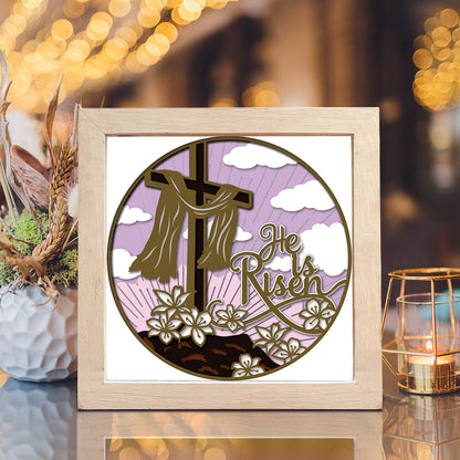 He Is Risen – 3D Shadow Box SVG File for Cricut & Silhouette