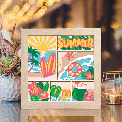 Summer Time – 3D Shadow Box SVG File for Cricut & Silhouette