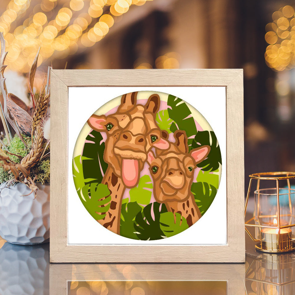 Mischievous Giraffe – 3D Shadow Box SVG File for Cricut & Silhouette