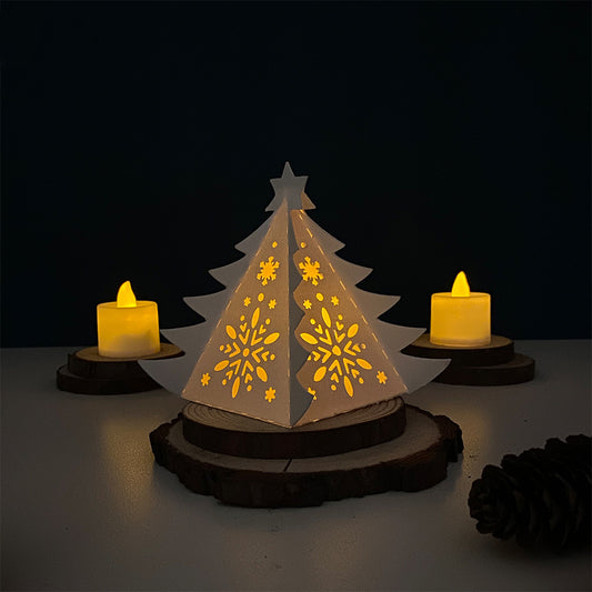 Xmas 2 - 3D Pine Lantern File - Cricut File - VEKTOR KRAFT