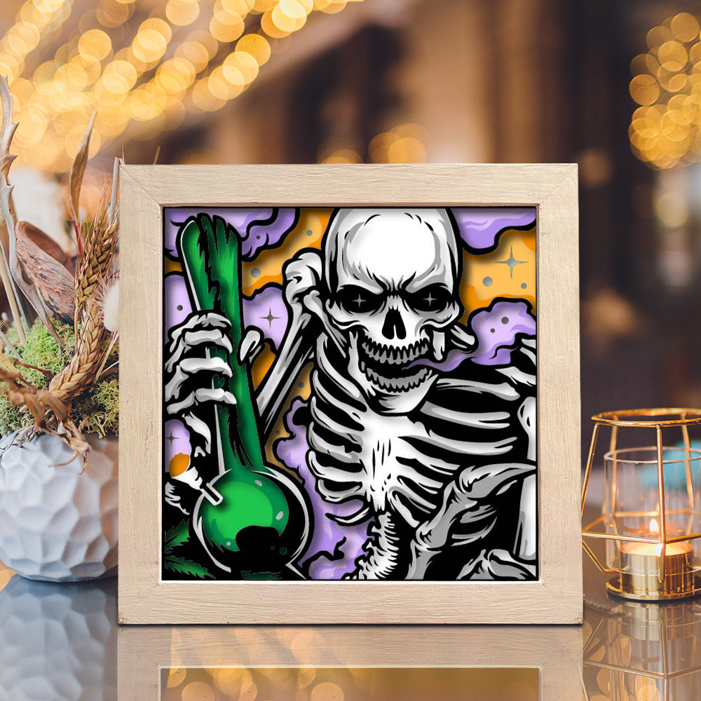 Smoke Skull – 3D Shadow Box SVG File for Cricut & Silhouette