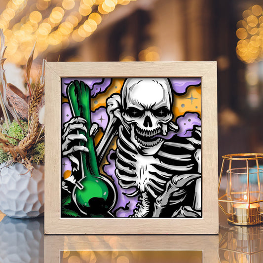 Smoke Skull – 3D Halloween Paper Cut Shadow Box File - Cricut File - (8x8 inches) - VEKTOR KRAFT