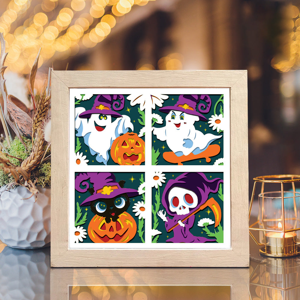 Cute Halloween 1 – 3D Shadow Box SVG File for Cricut & Silhouette