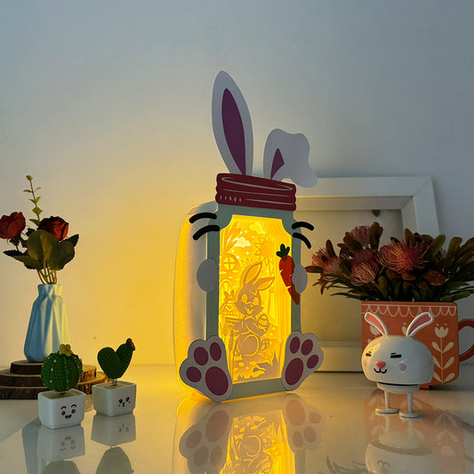 Easter – 3D Bunny Mason Jar Box File - Cricut File - VEKTOR KRAFT