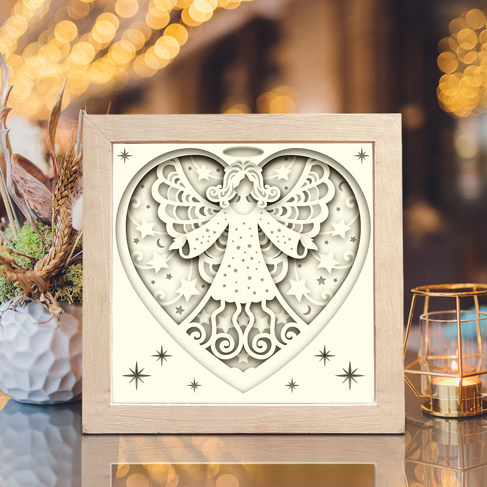 Angel 2 – 3D Shadow Box SVG File for Cricut & Silhouette