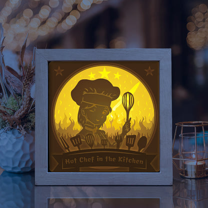 Chef 2 – 3D Lightbox SVG File for Cricut & Silhouette