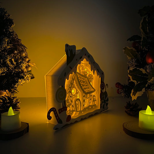 Gingerbread House – 3D Box SVG File for Cricut & Silhouette