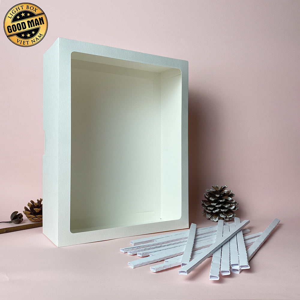Paper Spacers And Frame Digital File DIY For Rectangle Box – 3D Box SVG File for Cricut & Silhouette