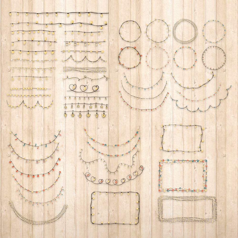 Flat Style Christmas Lights - Cricut File - VEKTOR KRAFT