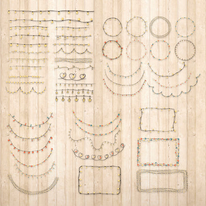 Flat Style Christmas Lights - Cricut File - VEKTOR KRAFT