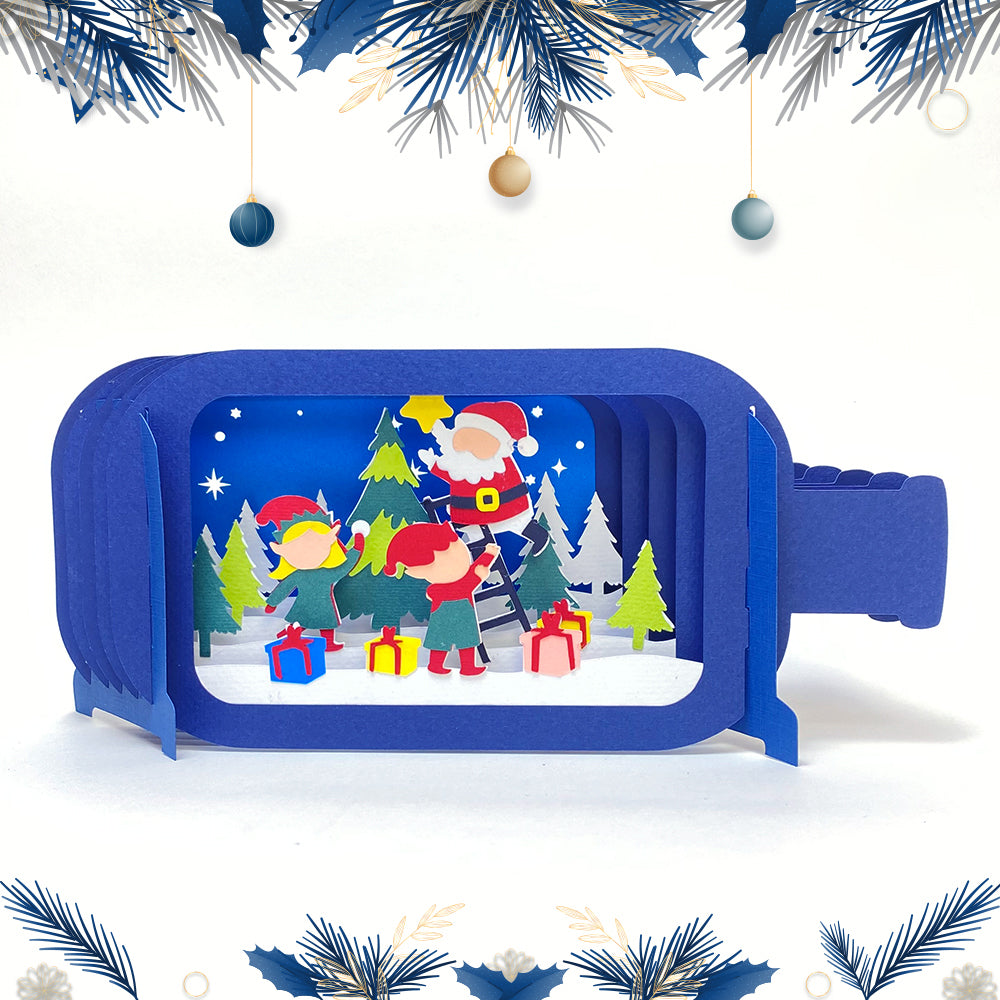 Merry Christmas 3 – 3D Pop-Up Card SVG File for Cricut & Silhouette