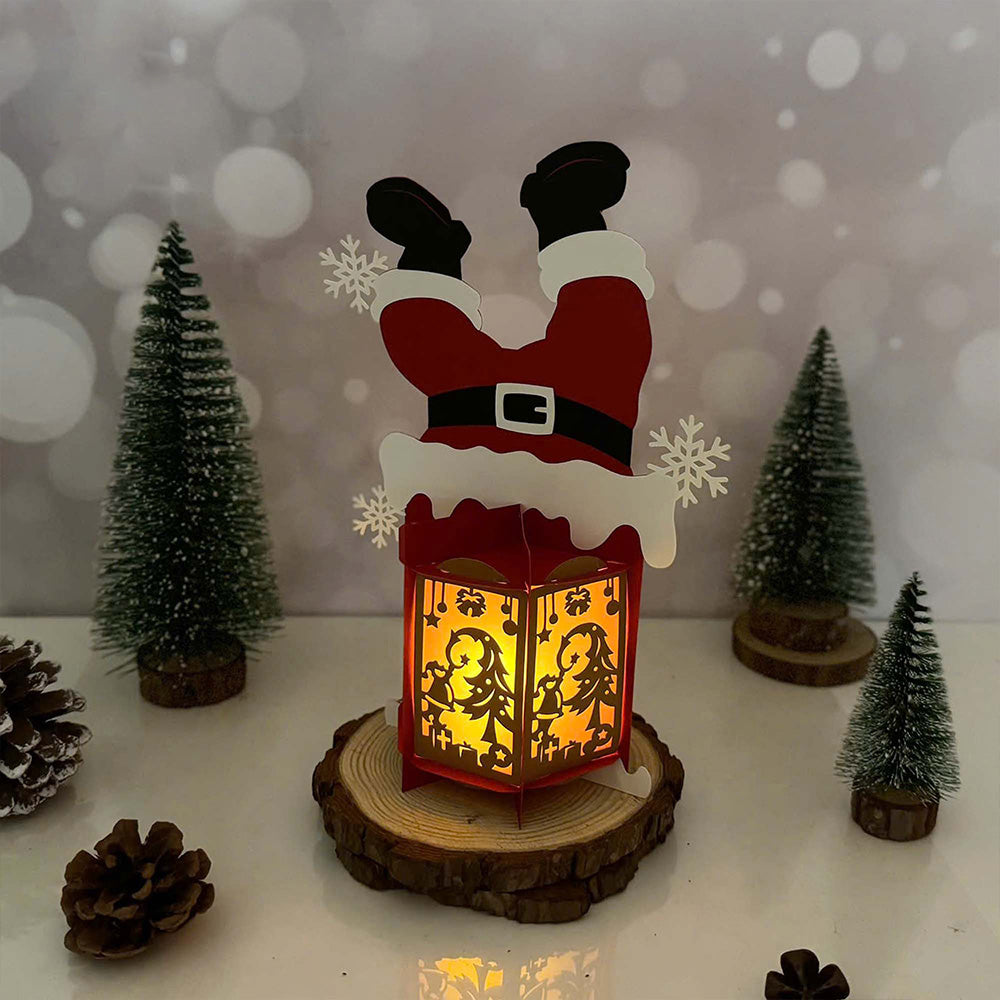Santa Chimney - 3D Christmas Lantern File - Cricut File  - VEKTOR KRAFT