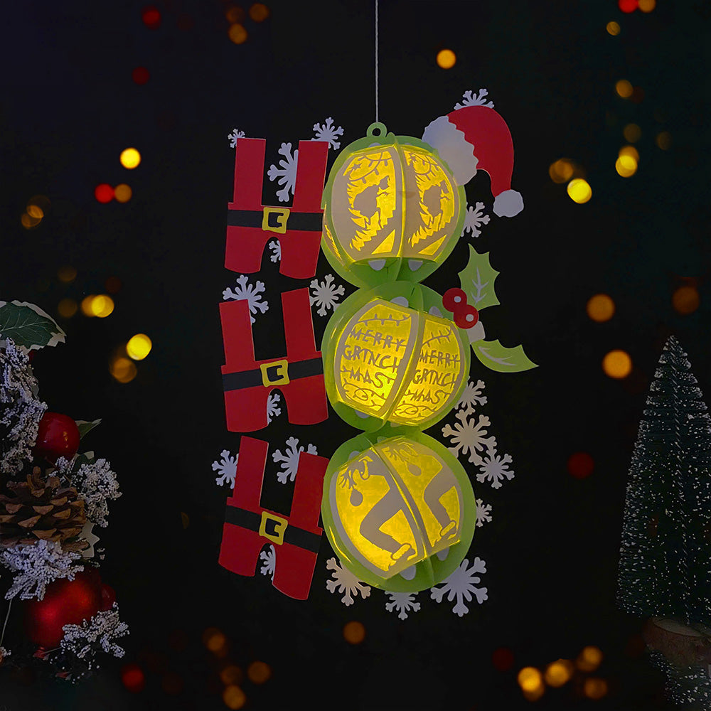 HO HO HO - 3D Christmas Lantern File - Cricut File  - VEKTOR KRAFT