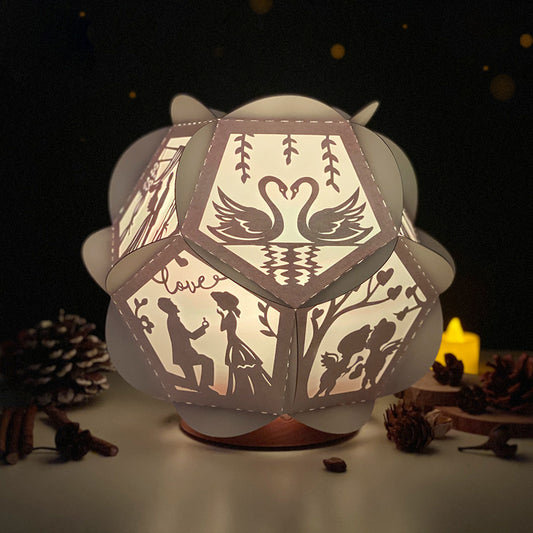 Love 1 - 3D Pentagon Lantern File - Cricut File - VEKTOR KRAFT