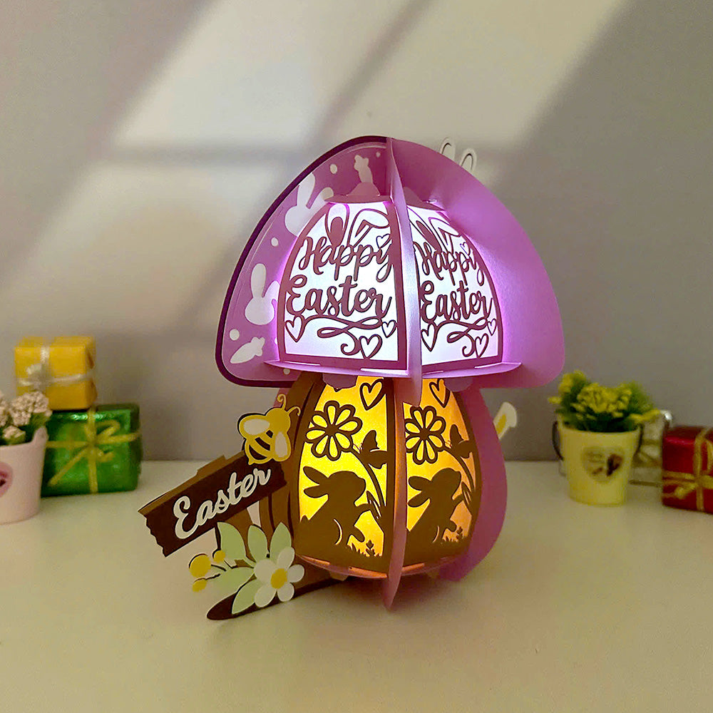 Mushroom Easter - 3D Easter Lantern File  - Cricut File  - VEKTOR KRAFT