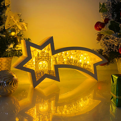 Christmas Fireplace – 3D Box SVG File for Cricut & Silhouette
