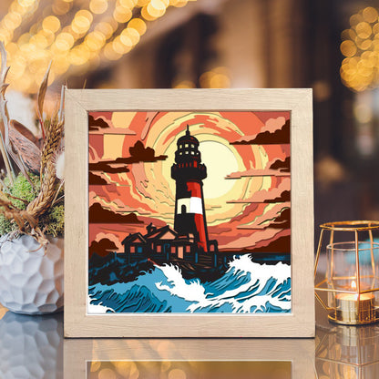 Lighthouse 13 – 3D Shadow Box SVG File for Cricut & Silhouette