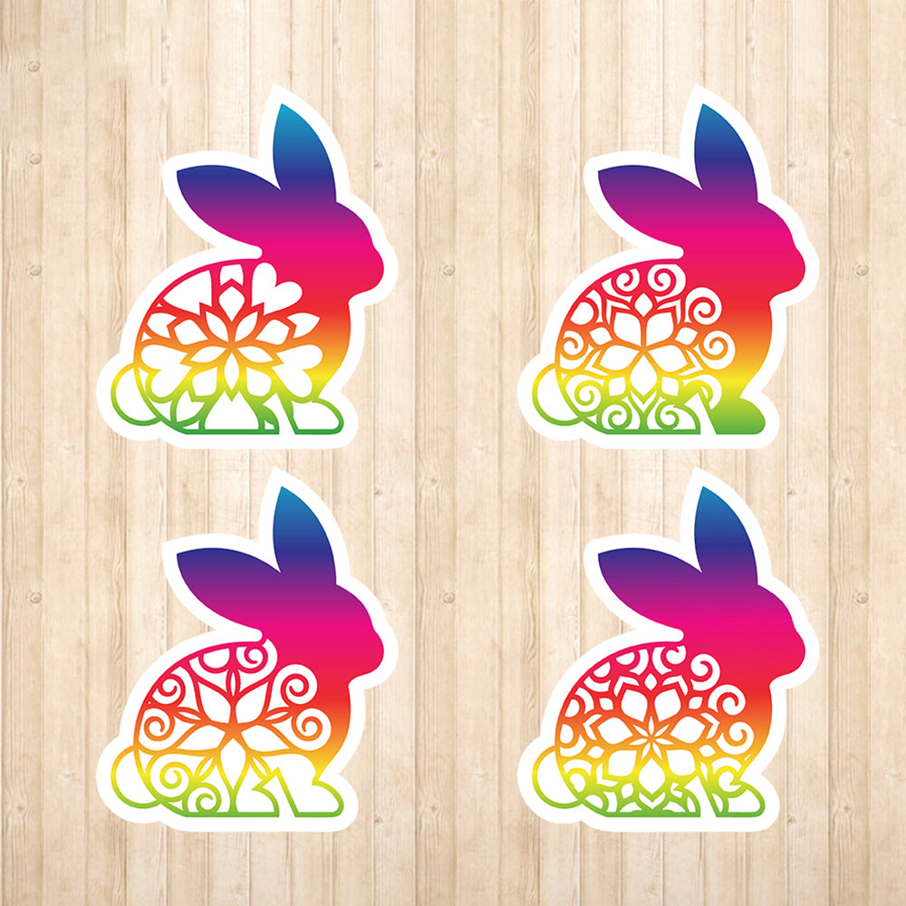 Bunny Spectrum Stickers – 3D Lightbox SVG File for Cricut & Silhouette
