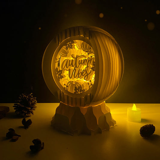 Autumn – 3D Pop-up Globe File - Cricut File - VEKTOR KRAFT