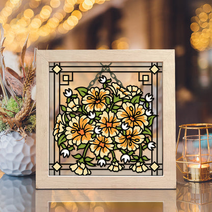 Flowers – 3D Shadow Box SVG File for Cricut & Silhouette
