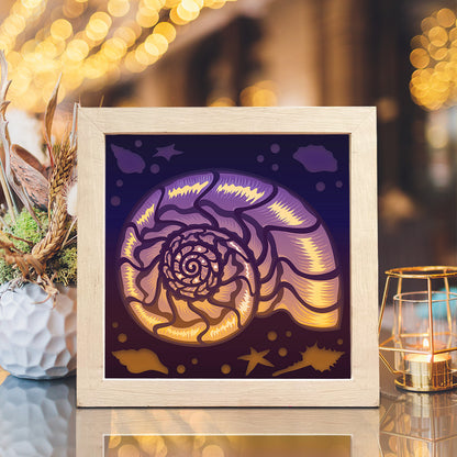 Conch – 3D Lightbox SVG File for Cricut & Silhouette
