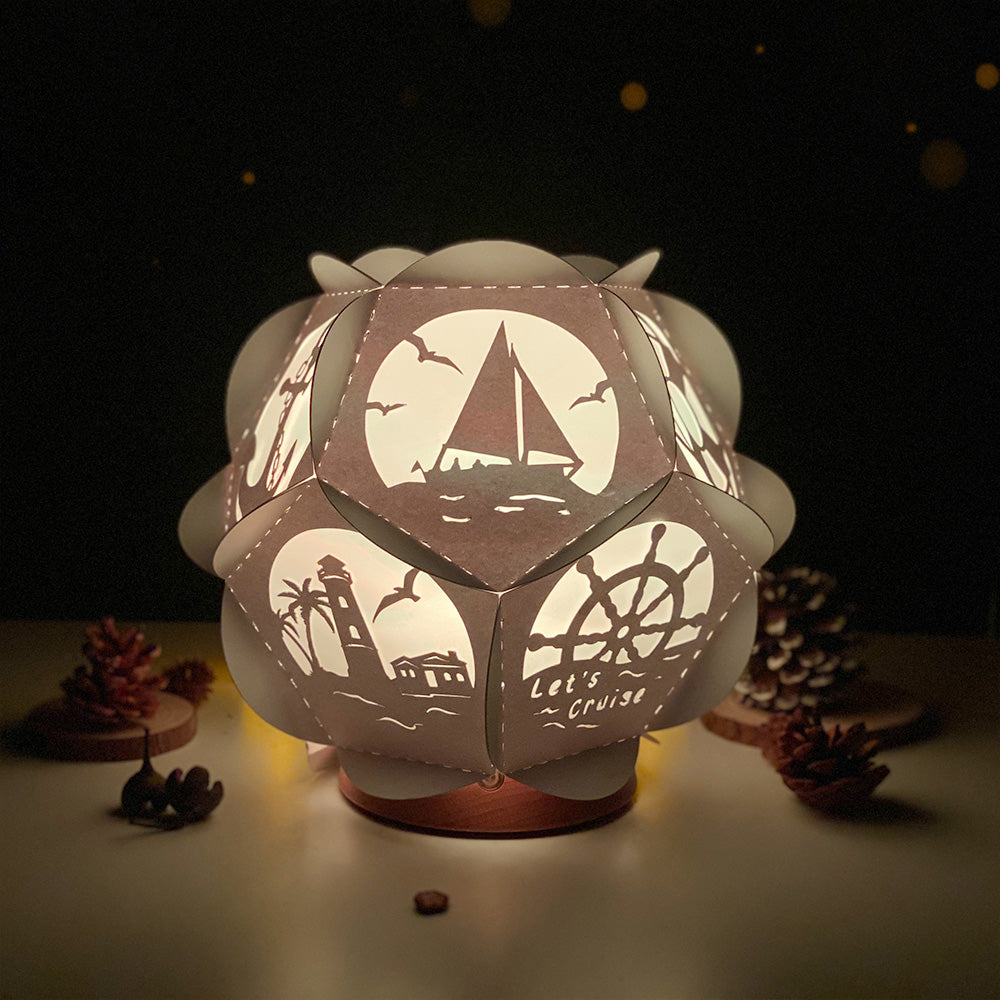 Nautical Icon – 3D Lantern SVG File for Cricut & Silhouette
