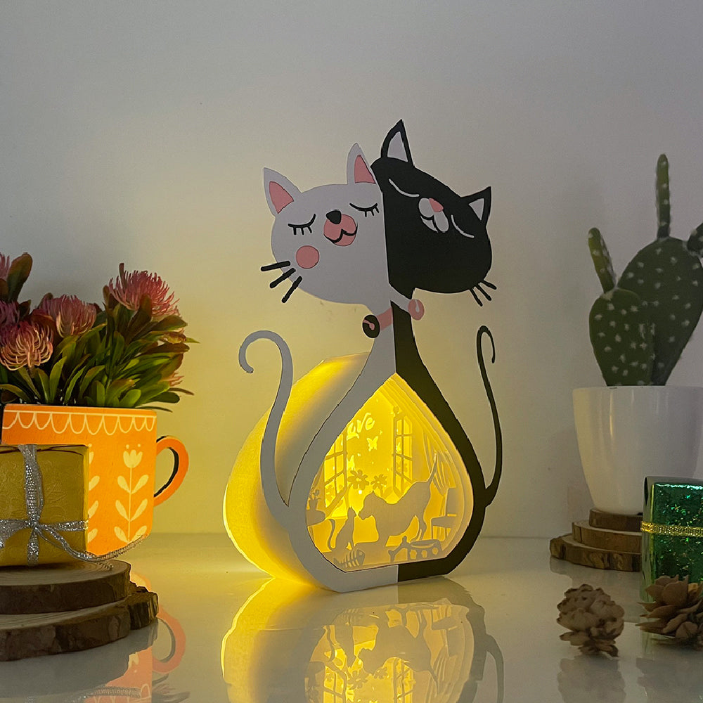 Cat & Dog Love – 3D Cat Love Box File - Cricut File - VEKTOR KRAFT