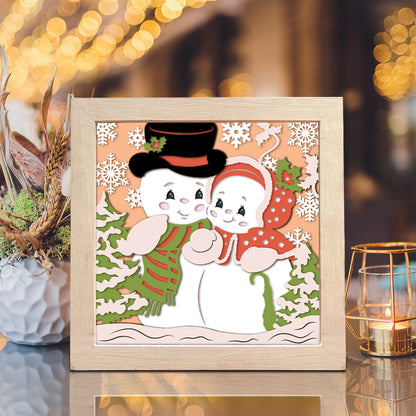 Snowman – 3D Shadow Box SVG File for Cricut & Silhouette