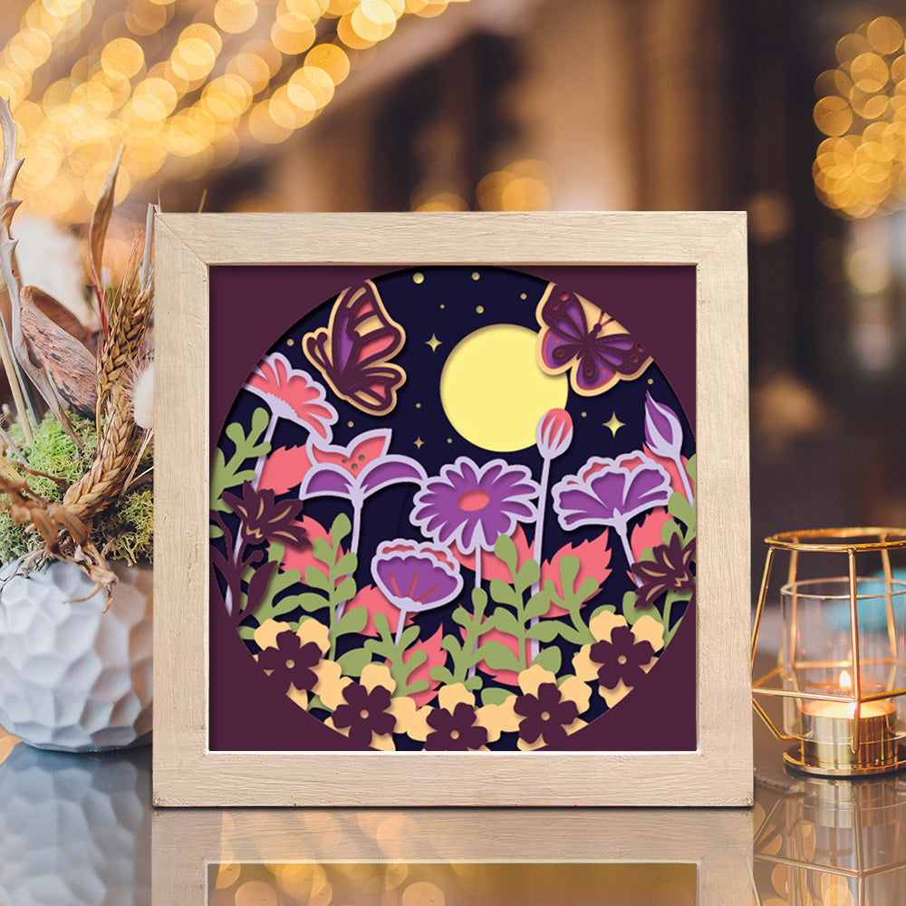 Butterfly Garden – 3D Shadow Box SVG File for Cricut & Silhouette
