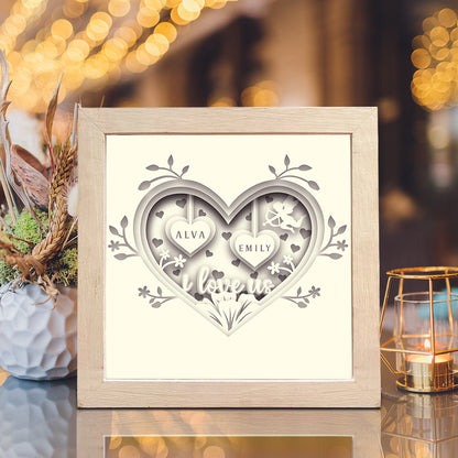Love Us – 3D Shadow Box SVG File for Cricut & Silhouette